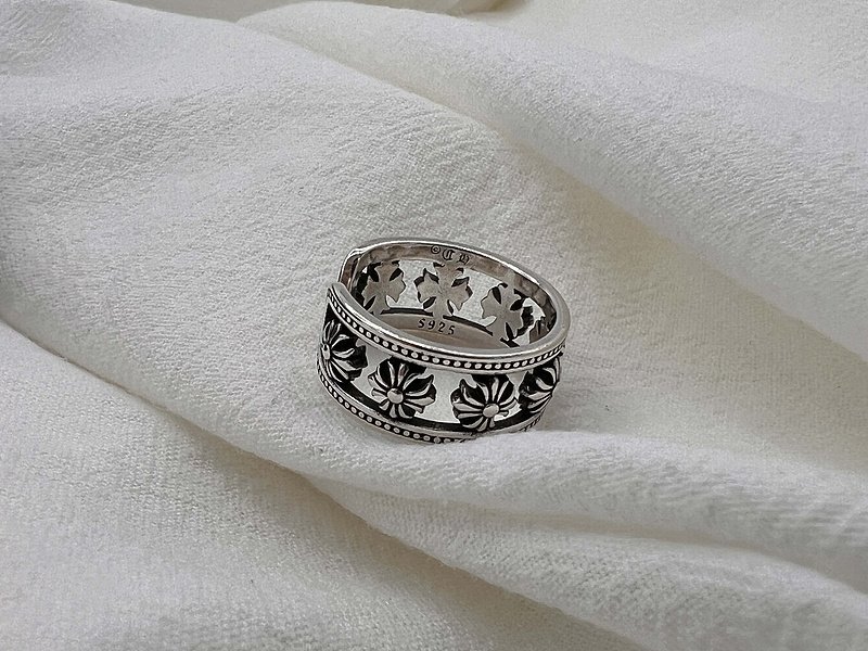 Кольцо Chrome Hearts Open End "Silver" фото № 6