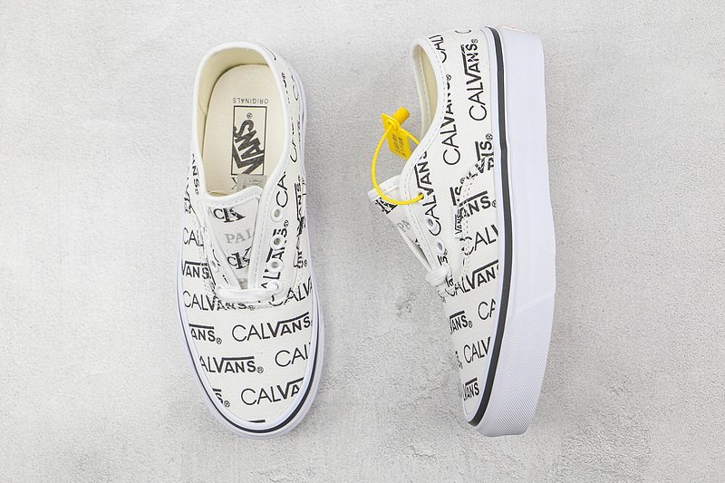 Palace x Calvin Klein x Vans Authentic "Black Logo/White" фото № 7