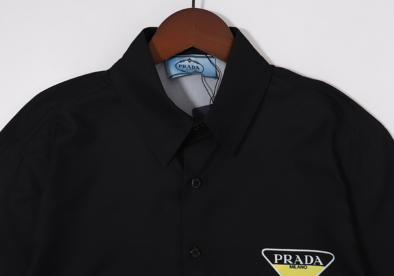 Рубашка Prada Short Sleeve Milano Cat "Black" фото № 5