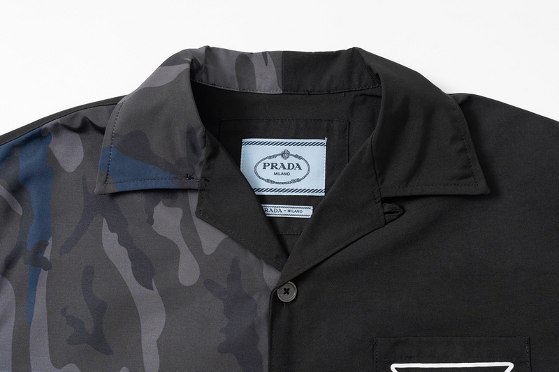 Рубашка Prada Short Sleeve Half Camouflage "Black" фото № 3