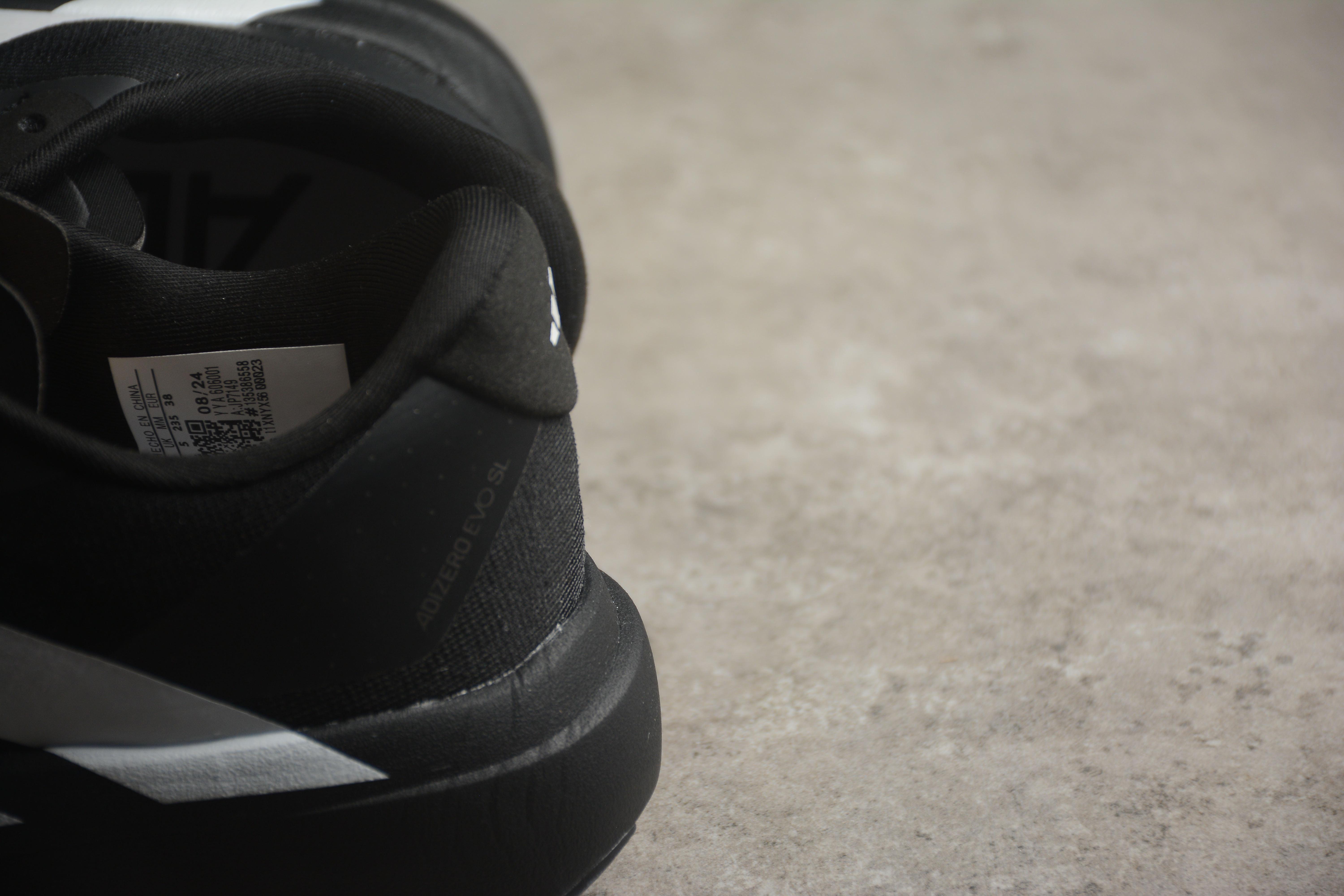 Adidas Adizero Evo SL "Black/White" фото № 9