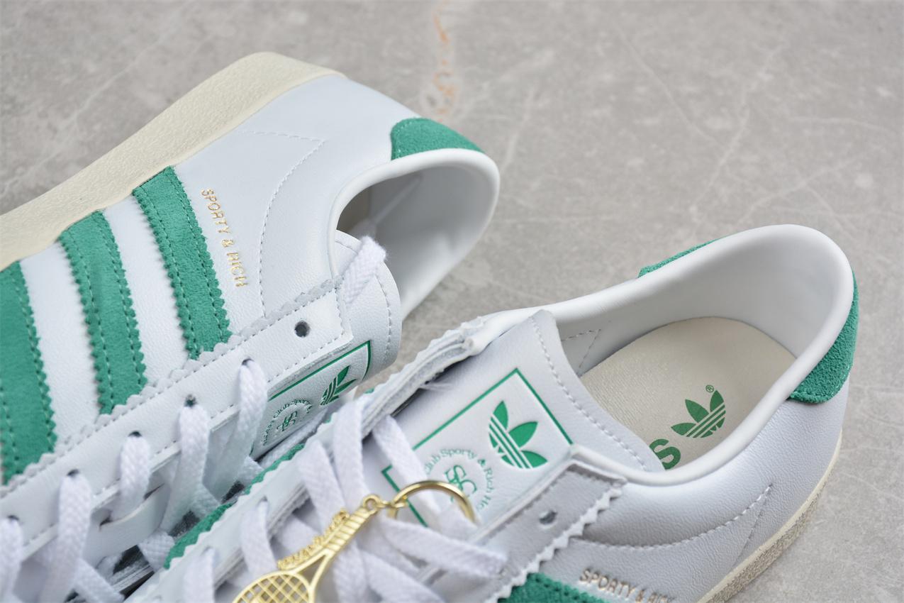 Sporty & Rich X Adidas Blanc "White Court Green" фото № 8