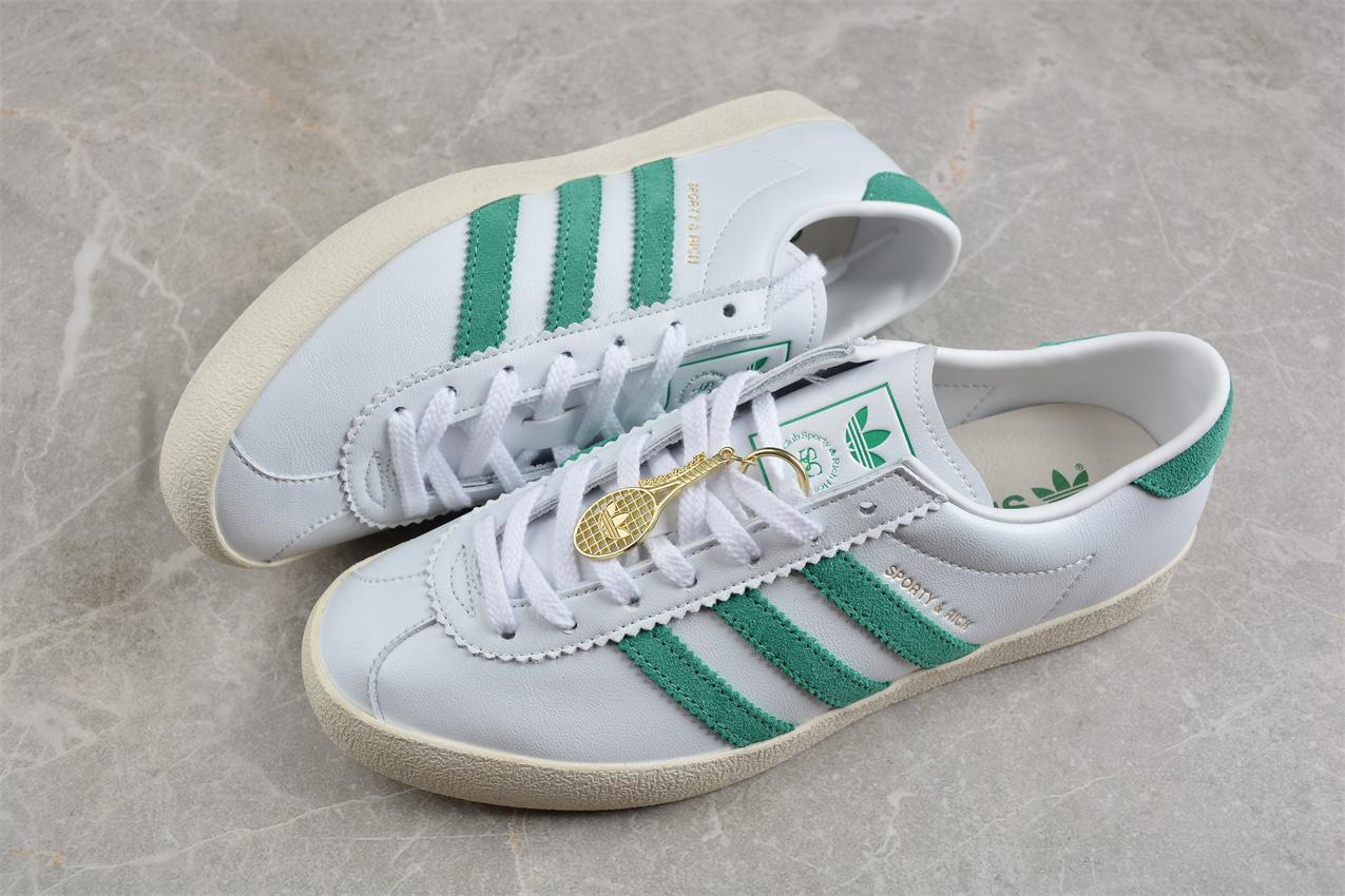 Sporty & Rich X Adidas Blanc "White Court Green" фото № 6