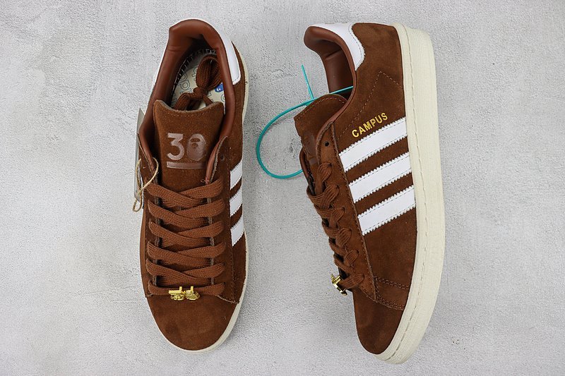 A Bathing Ape x Adidas Campus 80s "Brown" фото № 6