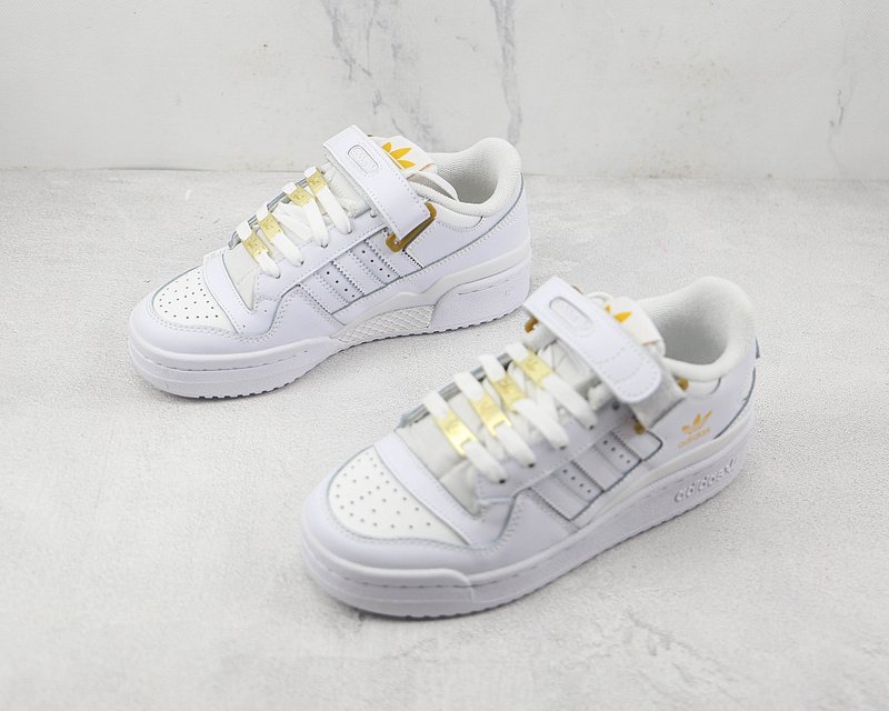 Adidas Forum 84 Low "White Gold Metallic" фото № 5