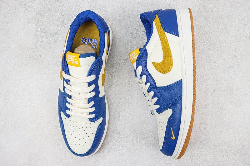 Air Jordan 1 Retro Low OG "Blue/Yellow/White" фото № 6