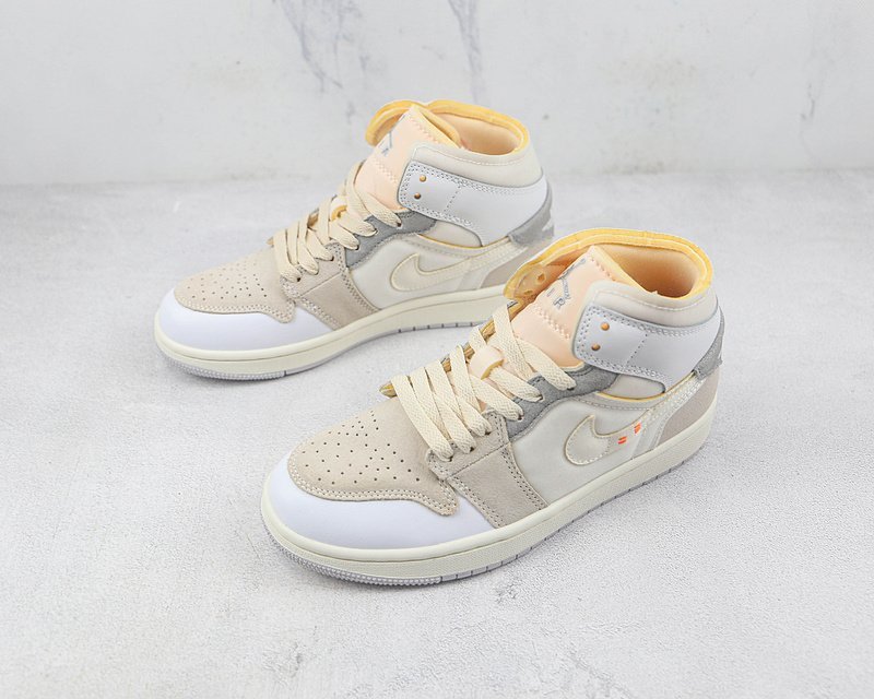 Air Jordan 1 Mid SE Craft "White/Grey" фото № 5