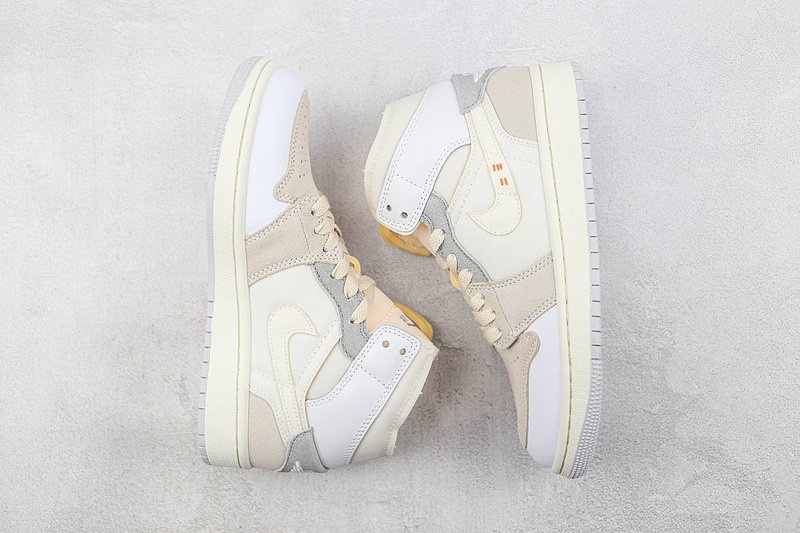Air Jordan 1 Mid SE Craft "White/Grey" фото № 6