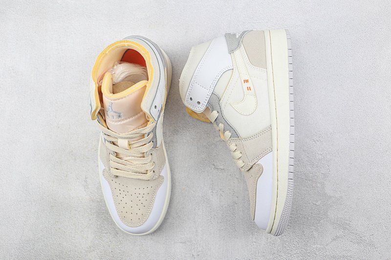 Air Jordan 1 Mid SE Craft "White/Grey" фото № 7