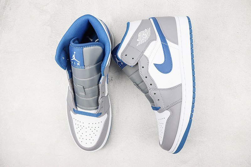 Air Jordan 1 Mid "True Blue/Cement Grey" фото № 6