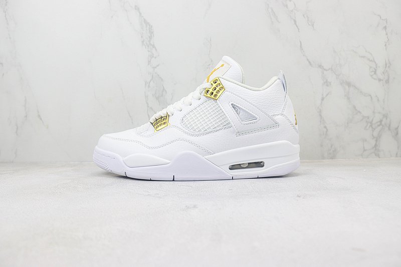 Air Jordan 4 "White/Metallic Gold" фото № 2