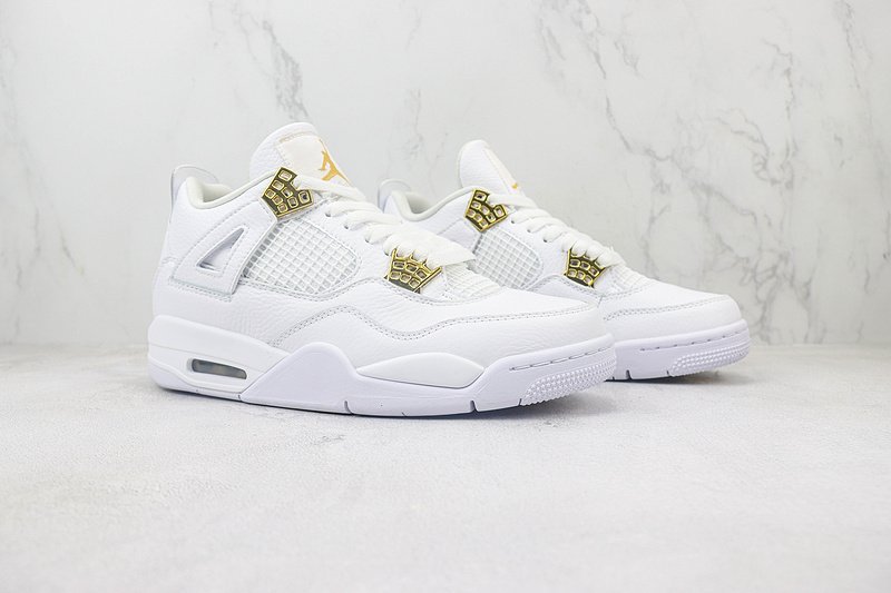 Air Jordan 4 "White/Metallic Gold" фото № 6