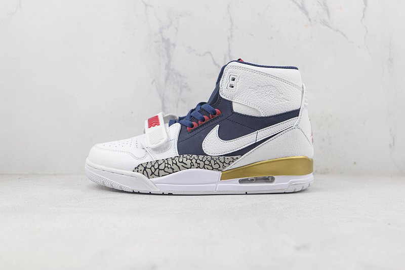 Air Jordan Legacy 312 High "White/ White-Midnight Navy-Varsity Red" фото № 2