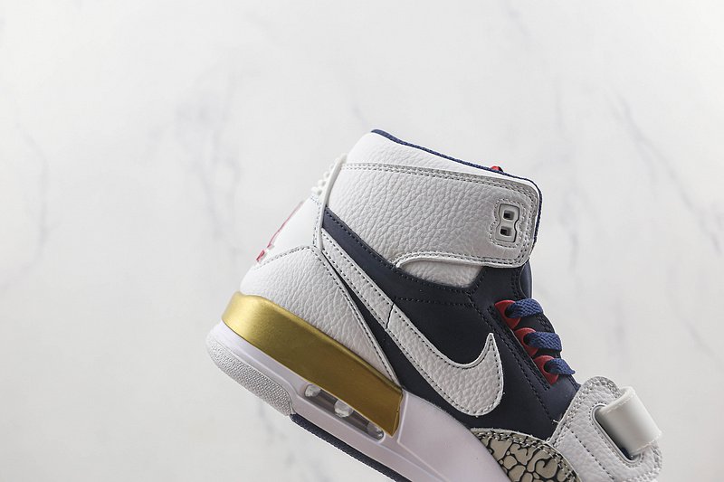 Air Jordan Legacy 312 High "White/ White-Midnight Navy-Varsity Red" фото № 4