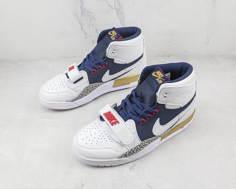 Air Jordan Legacy 312 High "White/ White-Midnight Navy-Varsity Red" фото № 5
