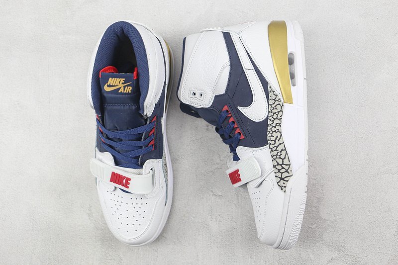 Air Jordan Legacy 312 High "White/ White-Midnight Navy-Varsity Red" фото № 6