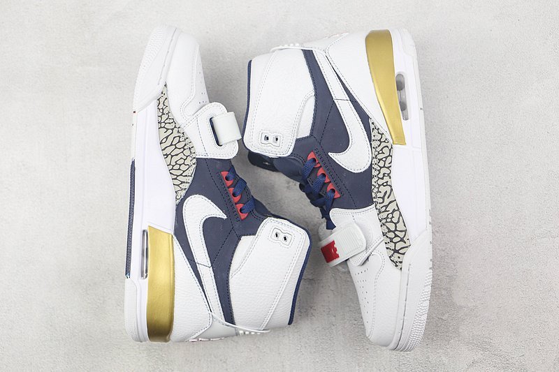 Air Jordan Legacy 312 High "White/ White-Midnight Navy-Varsity Red" фото № 7