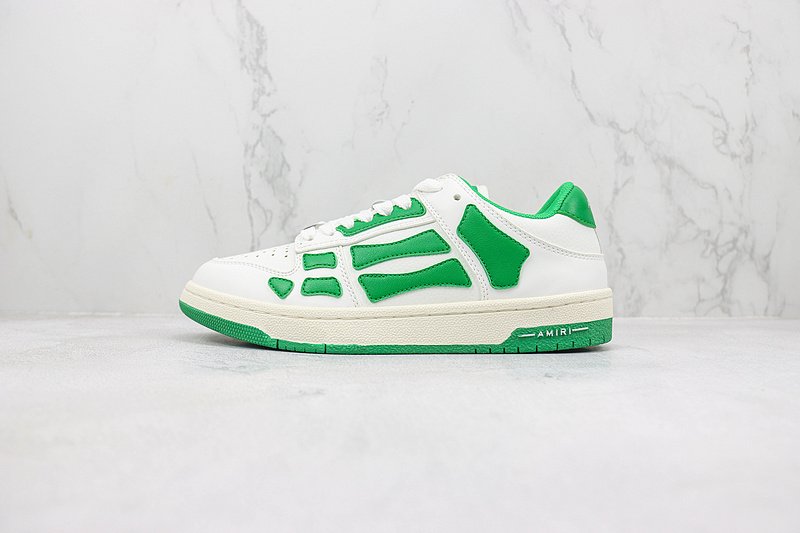 Amiri Skel Top Low "White/Green" фото № 2