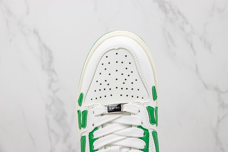 Amiri Skel Top Low "White/Green" фото № 4