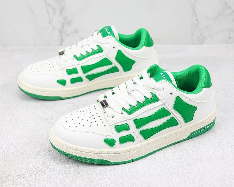 Amiri Skel Top Low "White/Green" фото № 5