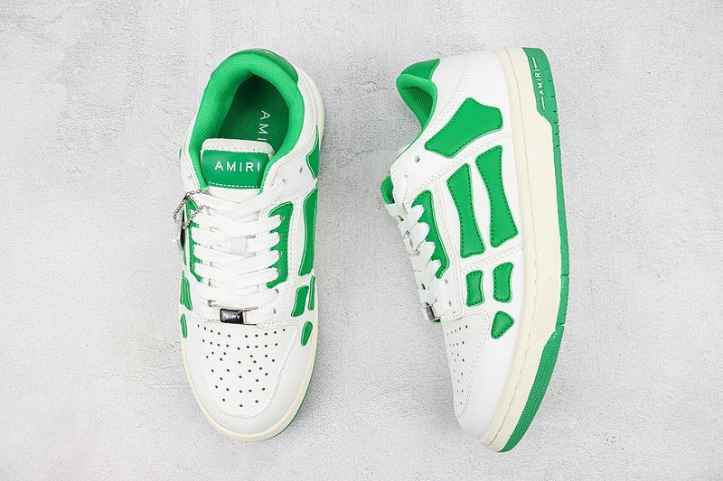 Amiri Skel Top Low "White/Green" фото № 6