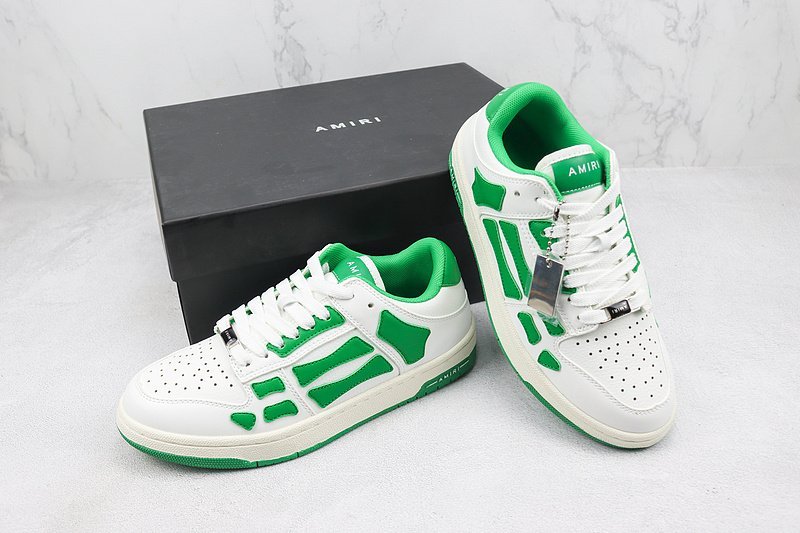 Amiri Skel Top Low "White/Green" фото № 7
