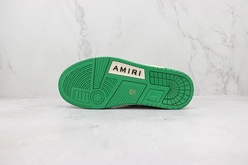 Amiri Skel Top Low "White/Green" фото № 8