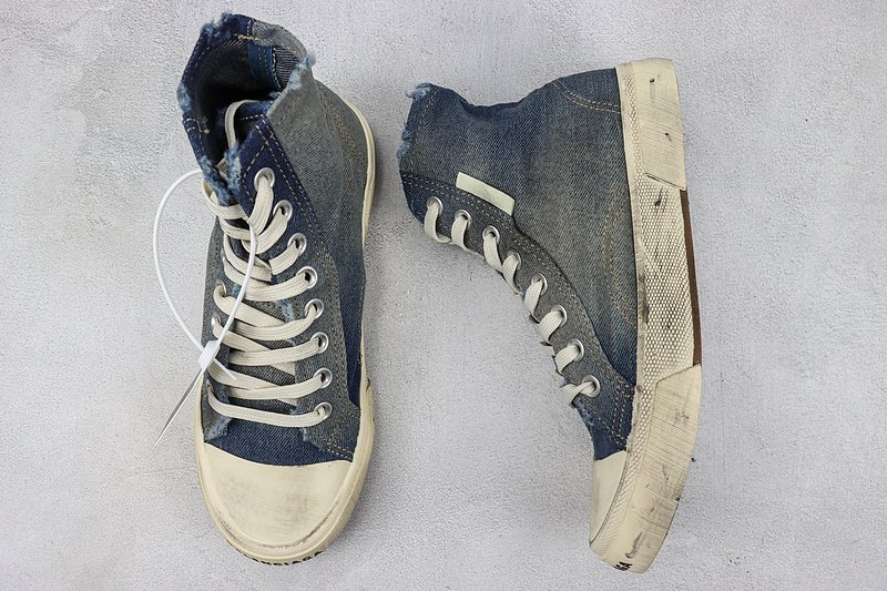 Balenciaga Paris High "Destroyed Denim" фото № 6