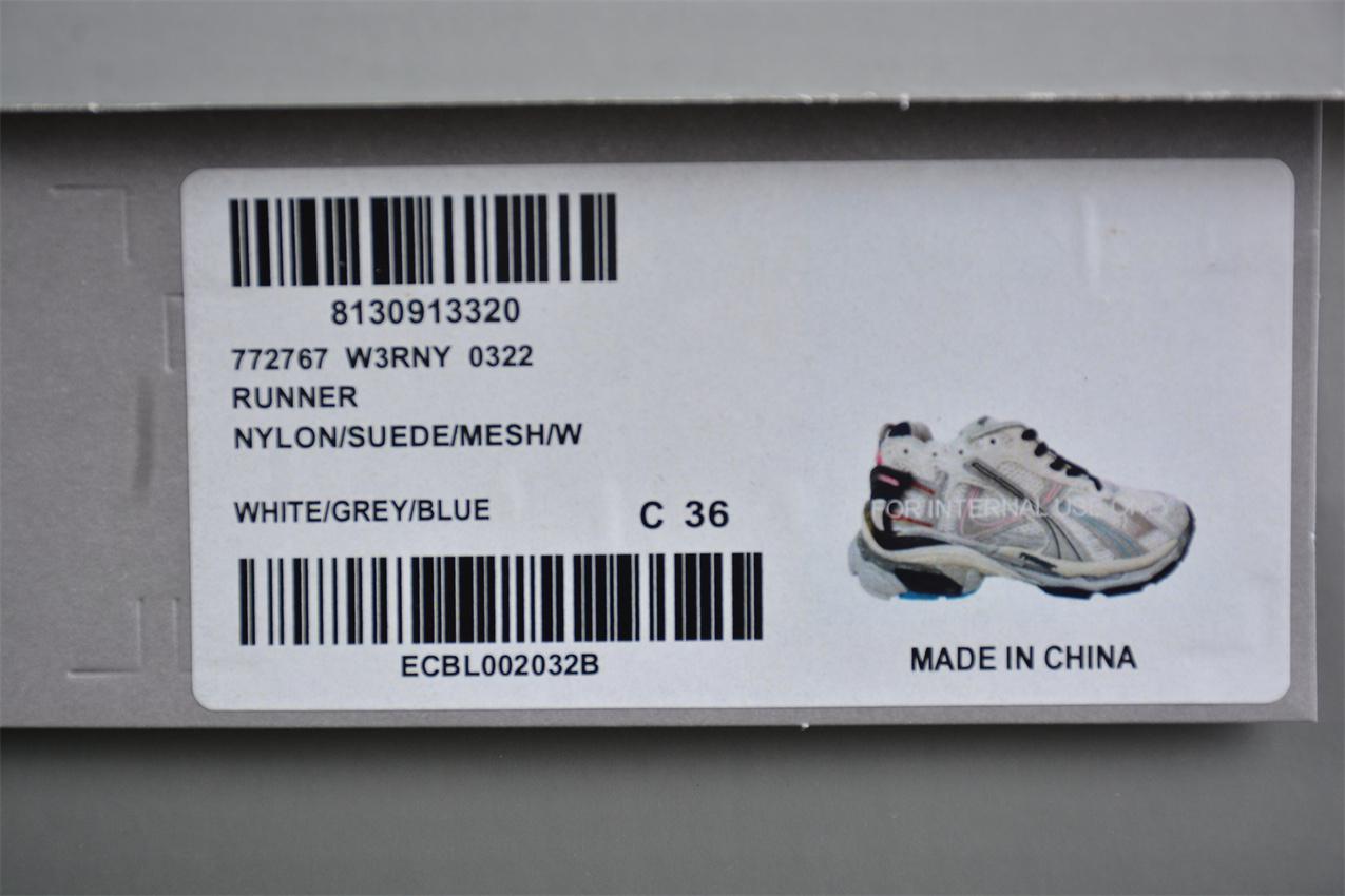 Balenciaga Runner "White/Blue/Pink/Silver" фото № 4