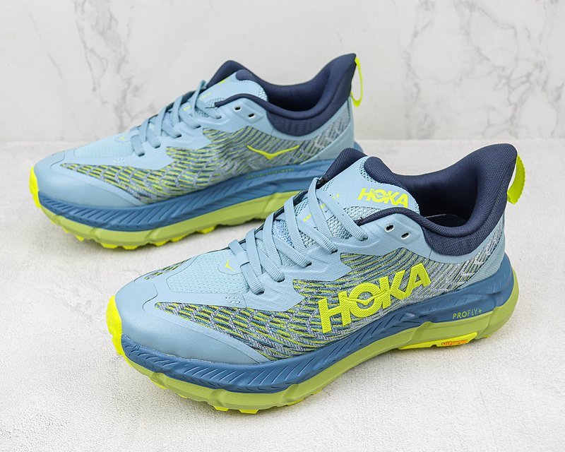 Hoka One One Mafate Speed 4 Low "Sky Blue/Volt Yellow" фото № 5