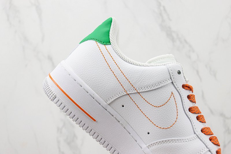 Nike Air Force 1 Low "White/Orange/Green" фото № 3