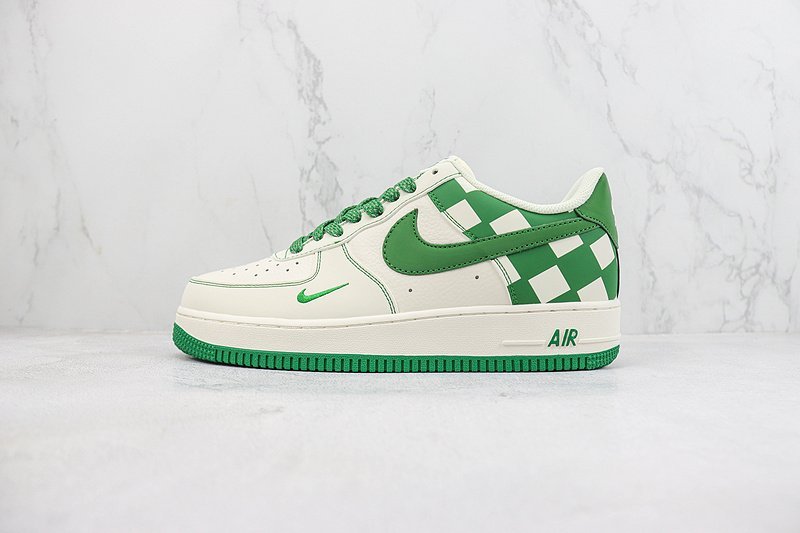 Nike Air Force 1 Low "Off White/Check Dark Green" фото № 2