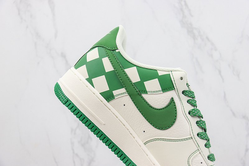 Nike Air Force 1 Low "Off White/Check Dark Green" фото № 3