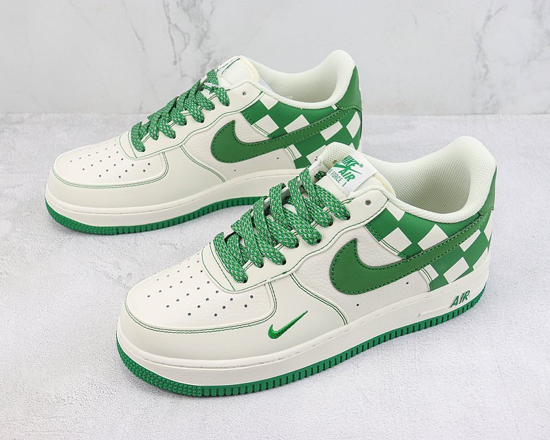 Nike Air Force 1 Low "Off White/Check Dark Green" фото № 5