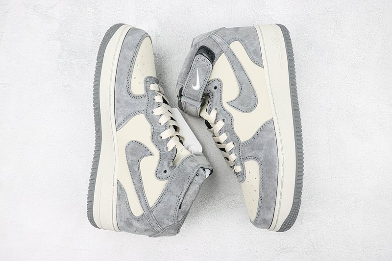 Nike Air Force 1 Mid "Cream White/Suede Grey" фото № 7