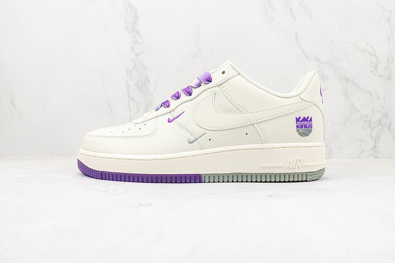 Sacramento Kings x Nike Air Force 1 Low "White/Purple/Grey" фото № 2
