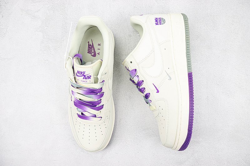 Sacramento Kings x Nike Air Force 1 Low "White/Purple/Grey" фото № 6