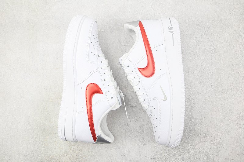 Nike Air Force 1 07 "White/Picante Red/Silver" фото № 6