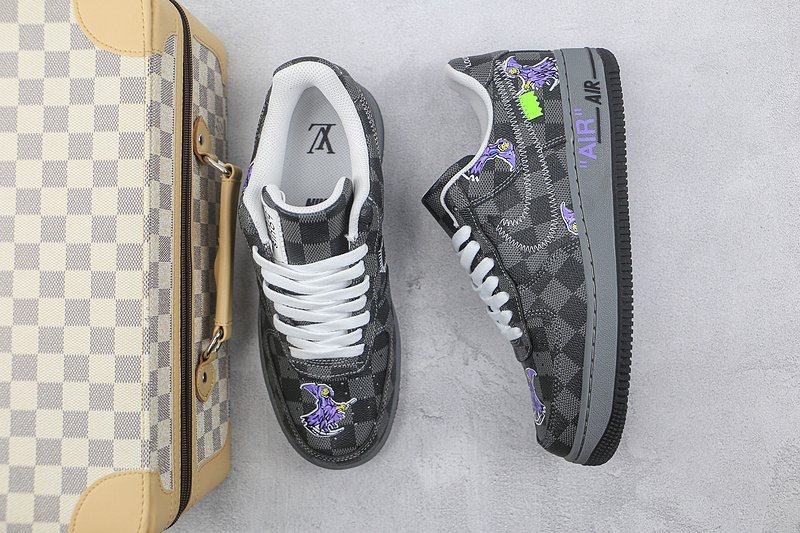 Louis Vuitton x Nike Air Force 1 Low "Grey Checkerboard" фото № 7
