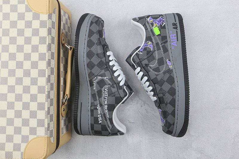 Louis Vuitton x Nike Air Force 1 Low "Grey Checkerboard" фото № 6