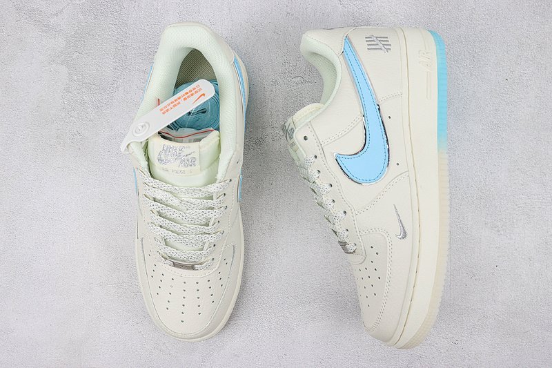 Undefeated x Nike Air Force 1 Low "White/Shy Blue/Sliver" фото № 7