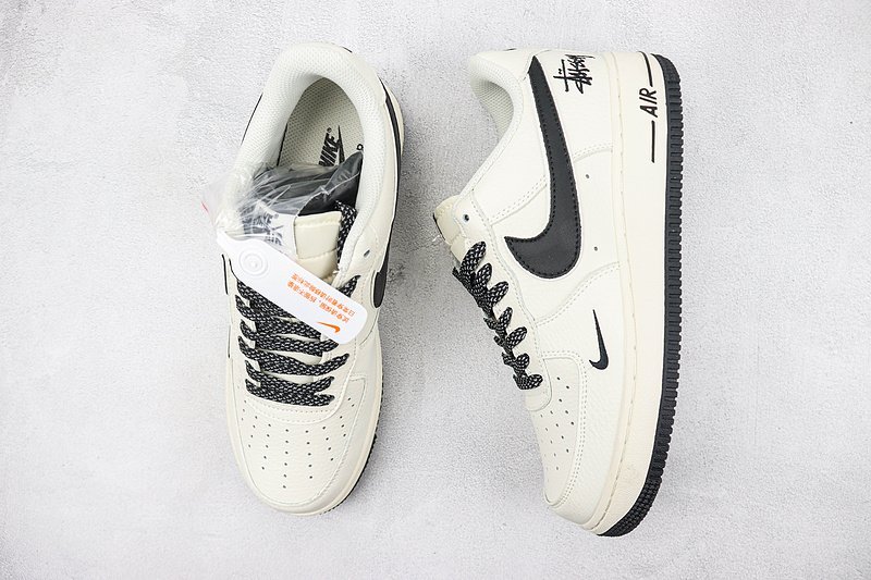 Stussy x Nike Air Force 1 Low "Beige/Black" фото № 7
