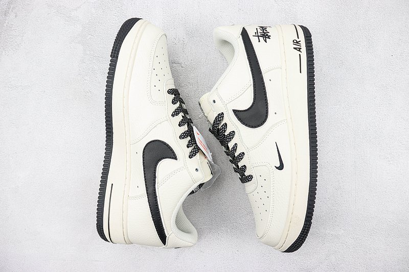 Stussy x Nike Air Force 1 Low "Beige/Black" фото № 6