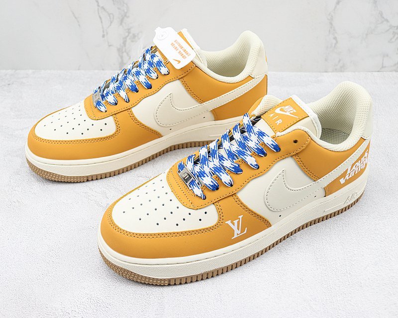 Louis Vuitton x Nike Air Force 1 Low "Cream White/Orange" фото № 5