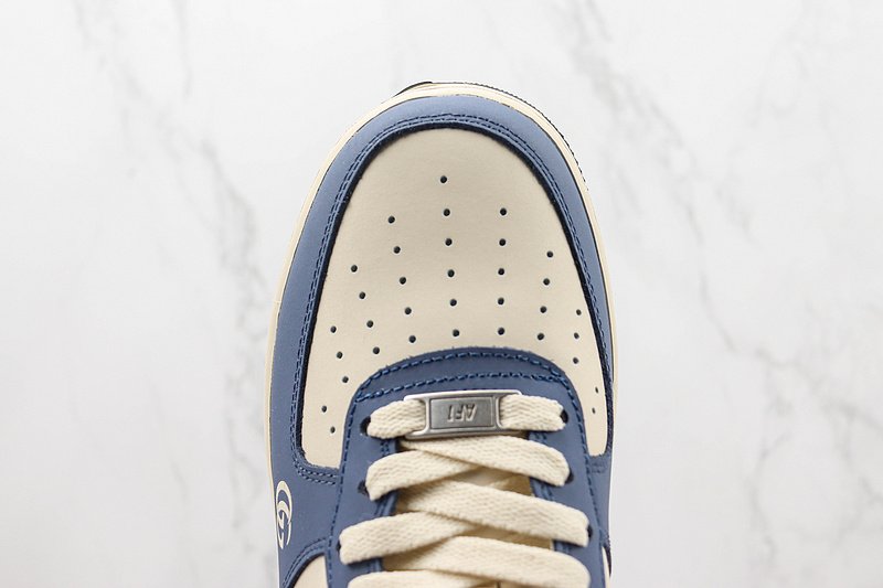The North Face x Gucci x Nike Air Force 1 Low "Beige/Blue" фото № 4