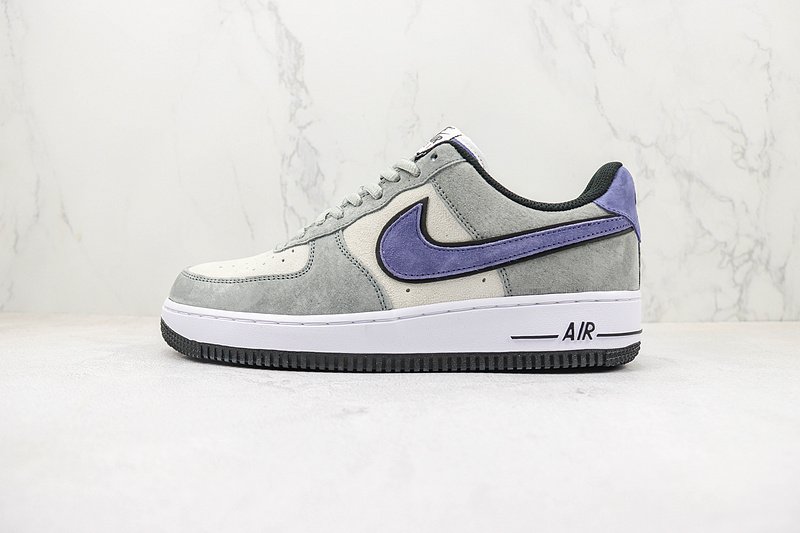 Nike Air Force 1 Low "Suede Grey/Purple/White/Black" фото № 2