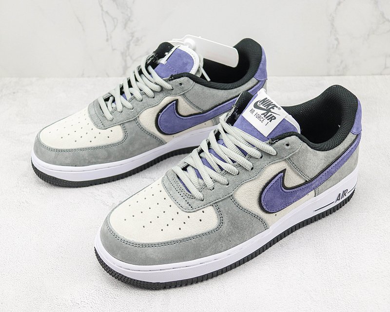 Nike Air Force 1 Low "Suede Grey/Purple/White/Black" фото № 5