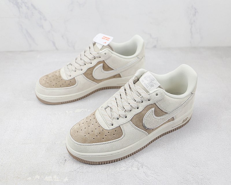 Nike Air Force 1 Low "Silver Swoosh/Gray/Brown" фото № 5