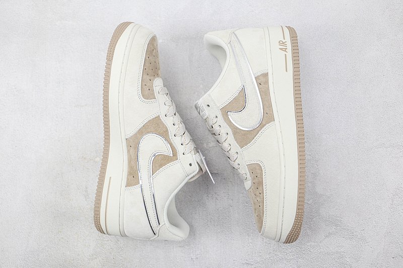Nike Air Force 1 Low "Silver Swoosh/Gray/Brown" фото № 7