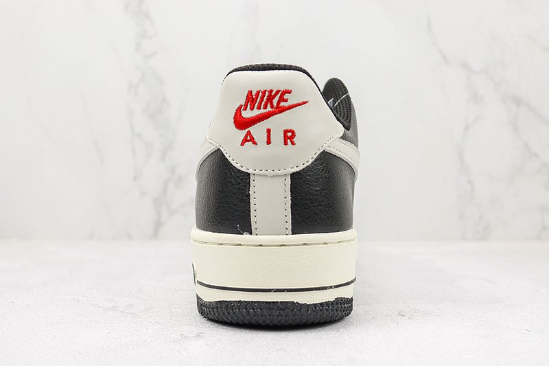 Nike Air Force 1 07 Low "Beige/White/Black/Red" фото № 9